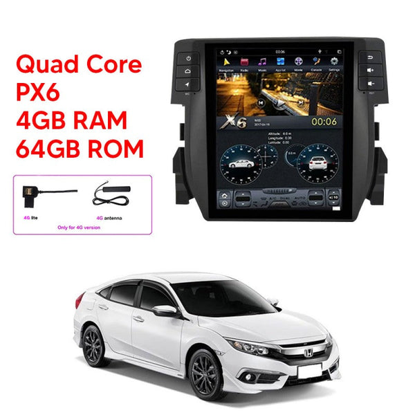 HONDA CIVIC 2016-21 TESLA QUAD CORE PX6 4GB RAM + 64GB ROM